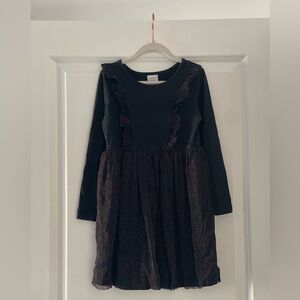 HANNA ANDERSSON 5 Black Sparkle Tulle Dress